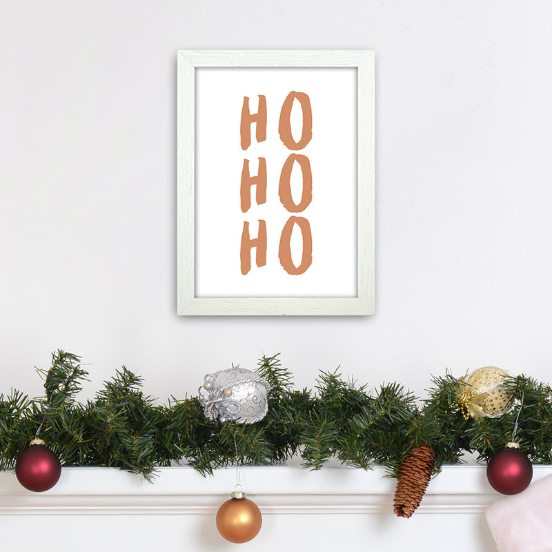 Ho Ho Ho Christmas Art Print by Orara Studio A4 Oak Frame