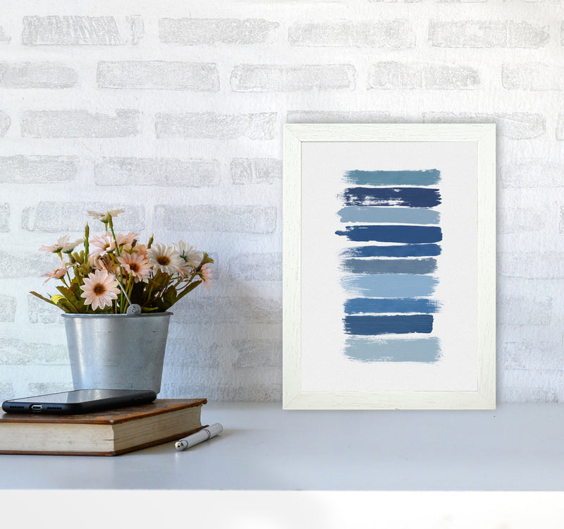 Ombre Blue Abstract Art Print by Orara Studio A4 Oak Frame
