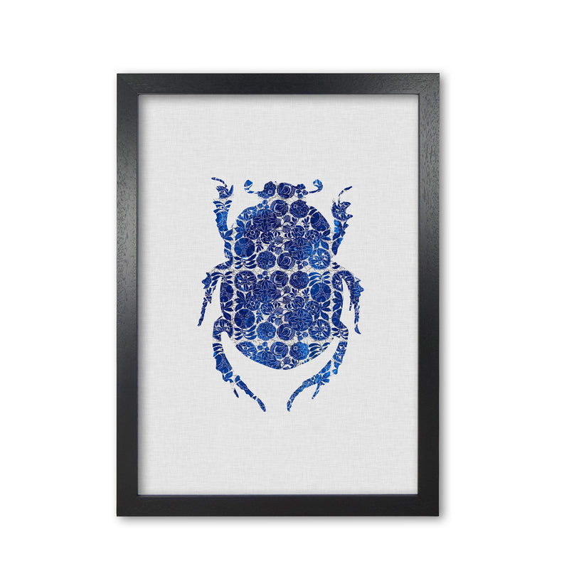 Blue Beetle I Print By Orara Studio Animal Art Print Black Grain