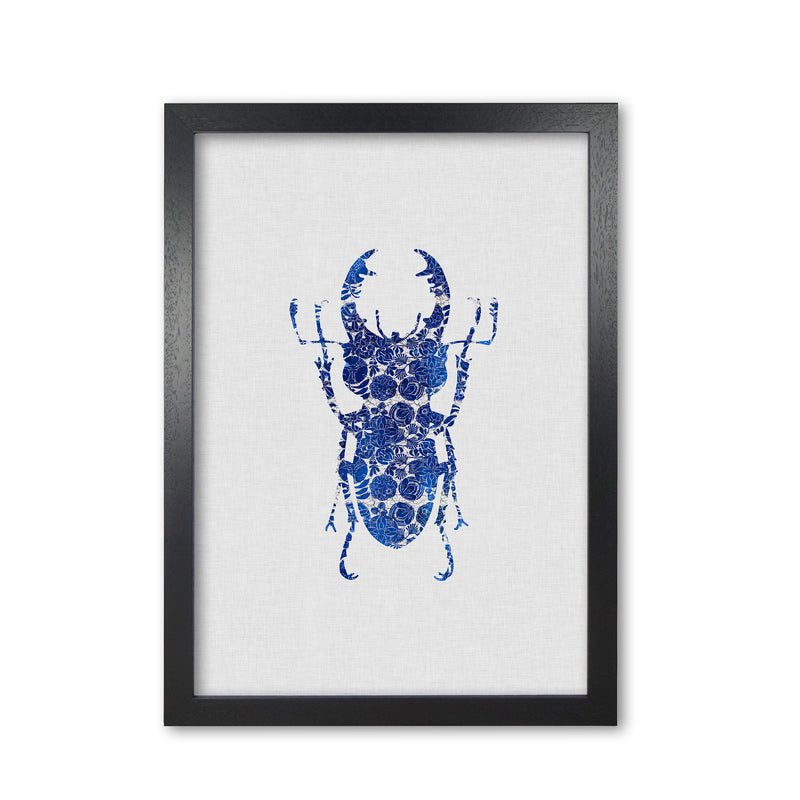 Blue Beetle III Print By Orara Studio Animal Art Print Black Grain