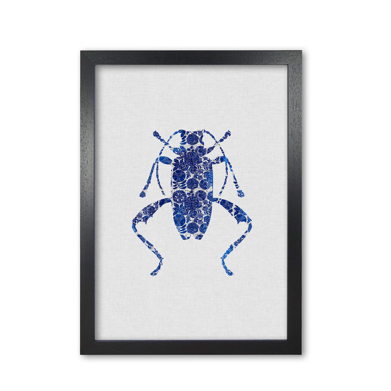 Blue Beetle IV Print By Orara Studio Animal Art Print Black Grain