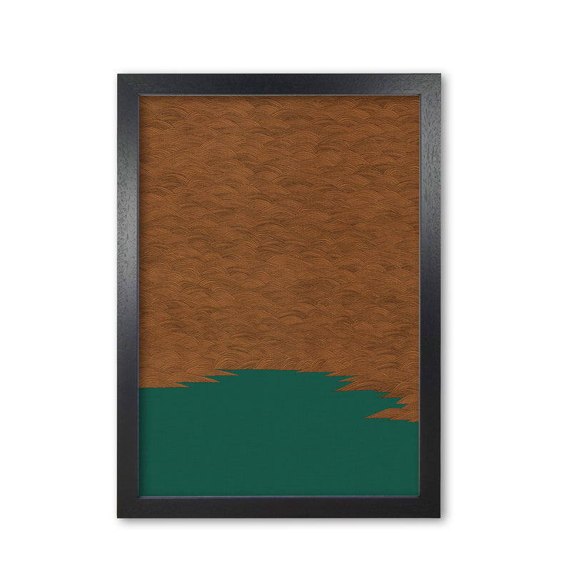 Copper & Green Landscape Print By Orara Studio Black Grain