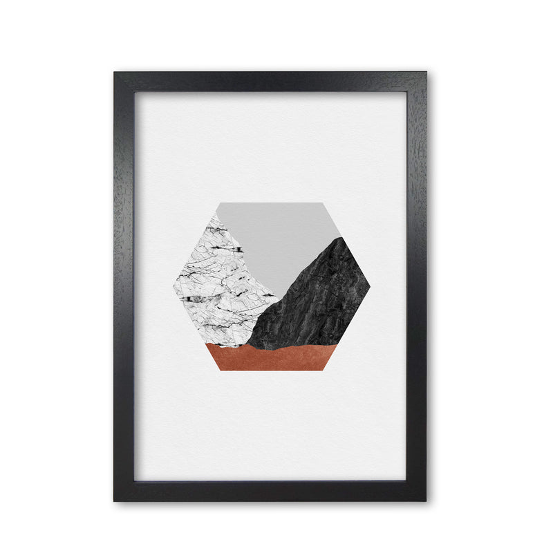 Copper Geometric I Print By Orara Studio Black Grain