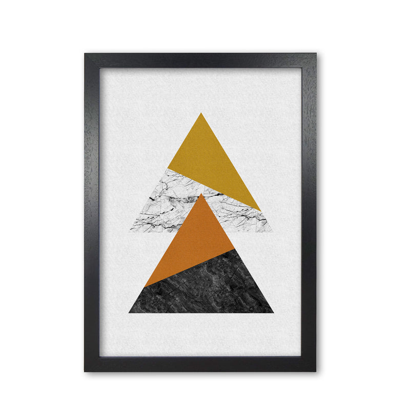 Geometric Triangles Print By Orara Studio Black Grain