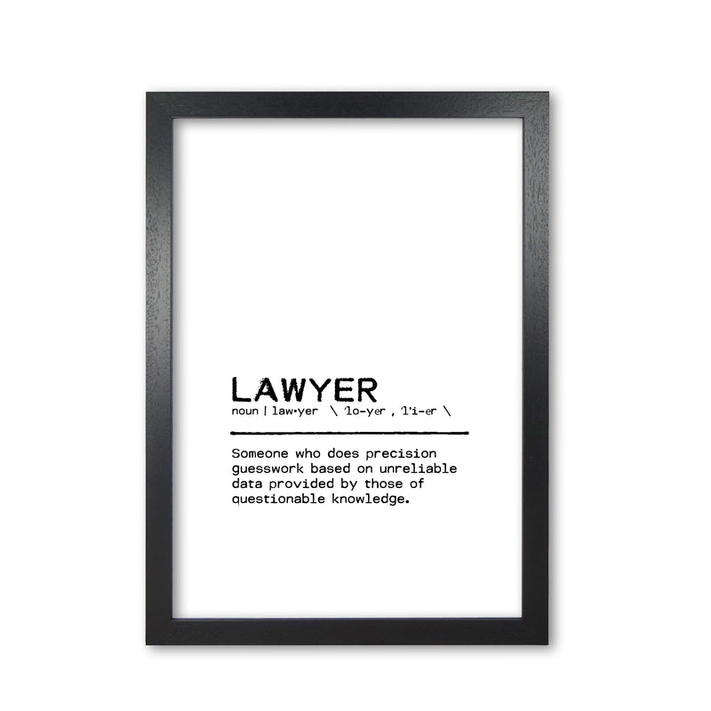 Lawyer Questionable Definition Quote Print By Orara Studio Black Grain