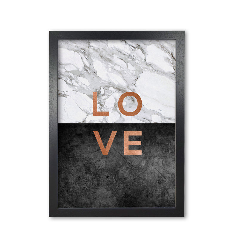 Love Copper Quote Print By Orara Studio Black Grain