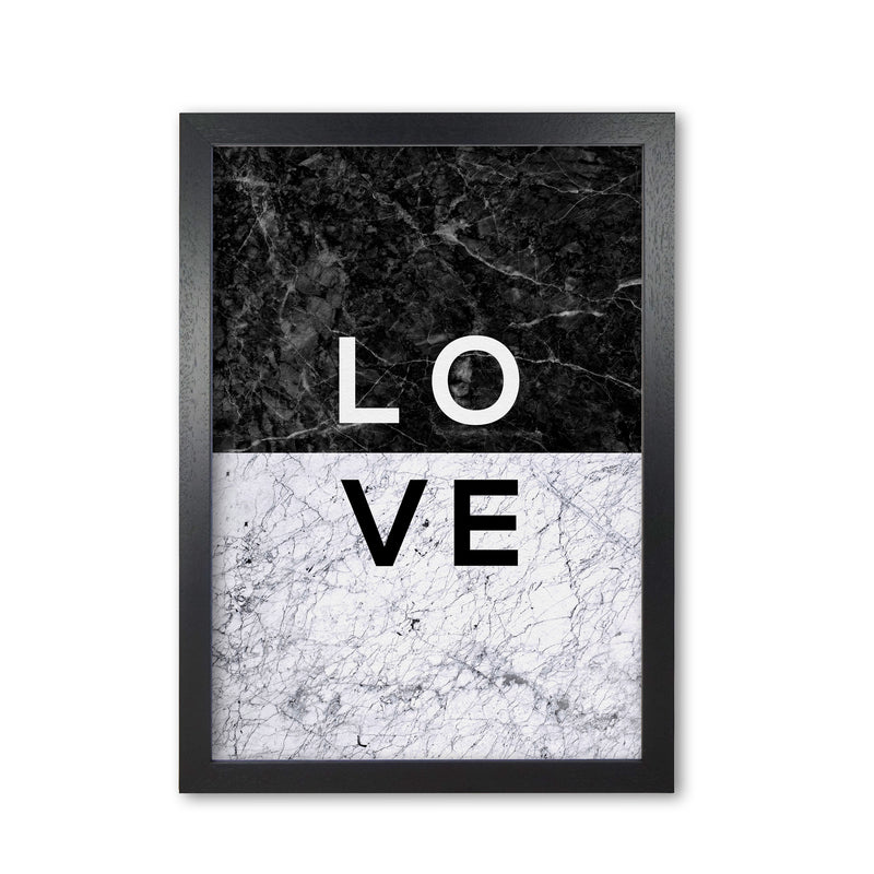 Love Marble Quote Print By Orara Studio Black Grain