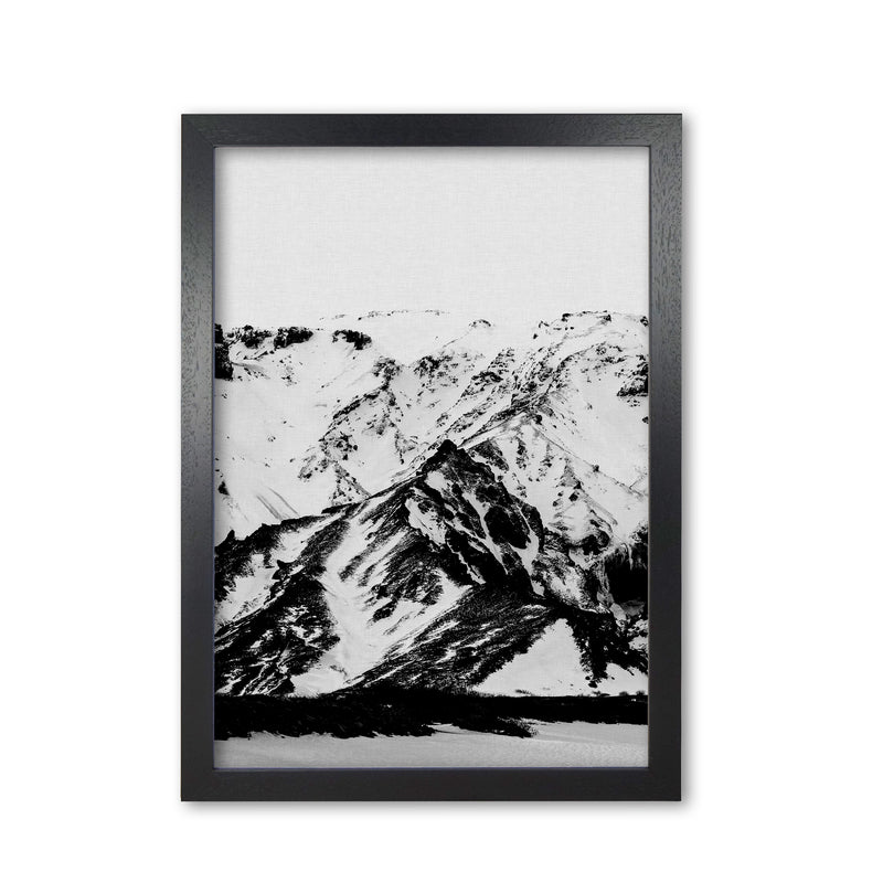 Minimalist Mountains Print By Orara Studio, Framed Botanical & Nature Art Print Black Grain