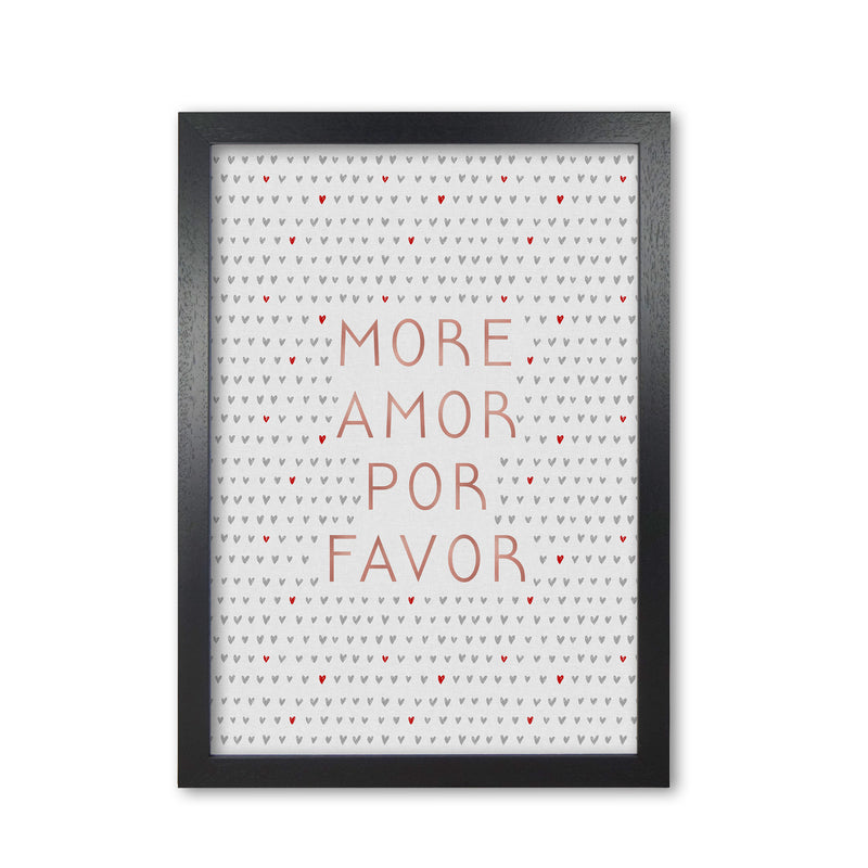 More Amor Pink Love Quote Print By Orara Studio Black Grain