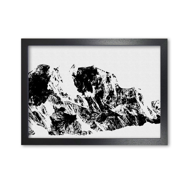 Mountains II Print By Orara Studio, Framed Botanical & Nature Art Print Black Grain