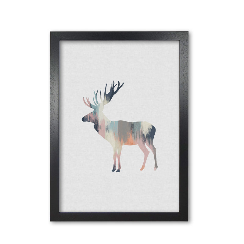 Pastel Moose Print By Orara Studio Animal Art Print Black Grain
