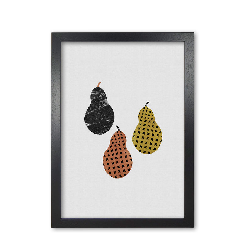 Pears Print By Orara Studio, Framed Kitchen Wall Art Black Grain