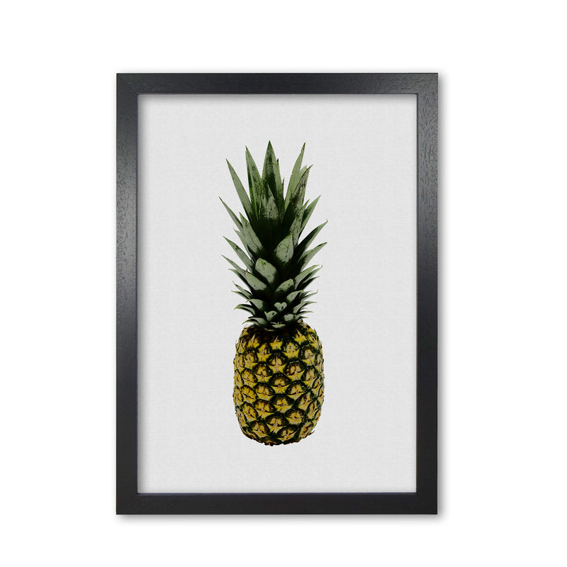 Pineapple Print By Orara Studio, Framed Kitchen Wall Art Black Grain