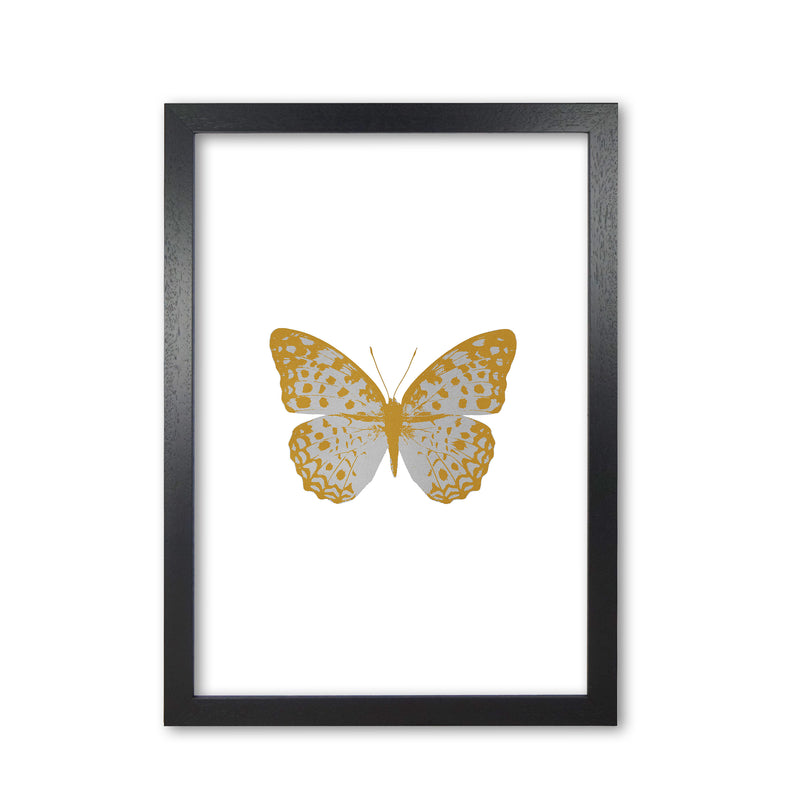 Silver Butterfly Print By Orara Studio Animal Art Print Black Grain