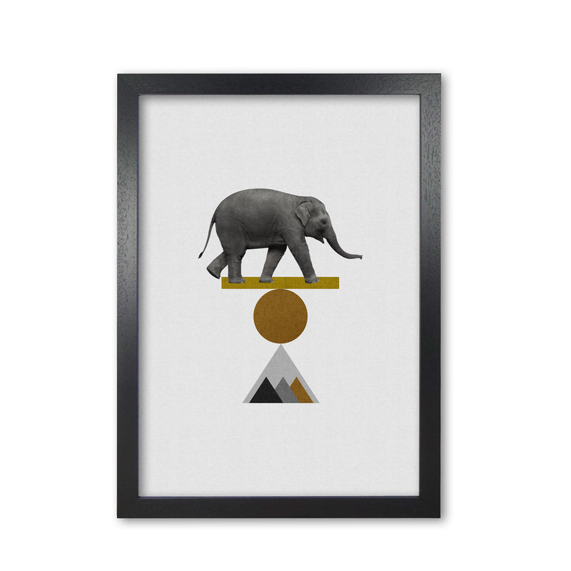 Tribal Elephant Print By Orara Studio Animal Art Print Black Grain