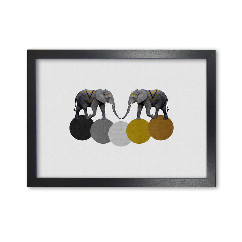 Tribal Elephants Print By Orara Studio Animal Art Print Black Grain