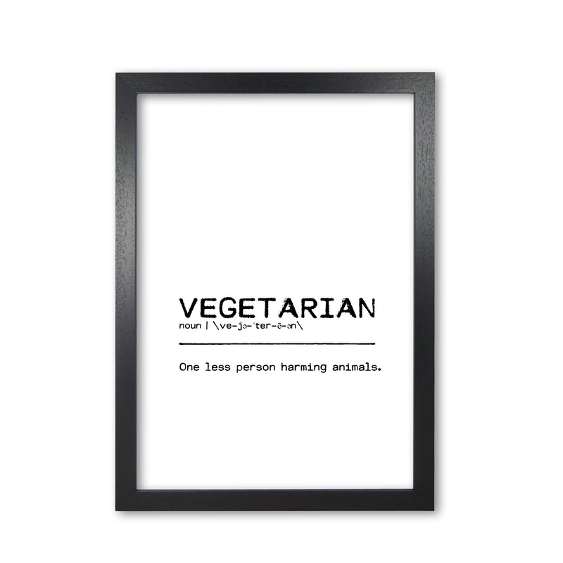 Vegetarian Person Definition Quote Print By Orara Studio Black Grain