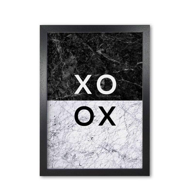 XO Hugs & Kisses Quote Print By Orara Studio Black Grain