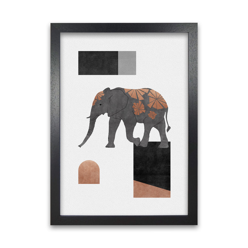 Elephant Mosaic II Art Print by Orara Studio A1 Oak Frame