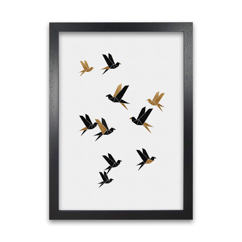 Origami Birds Collage I Art Print by Orara Studio A1 Oak Frame