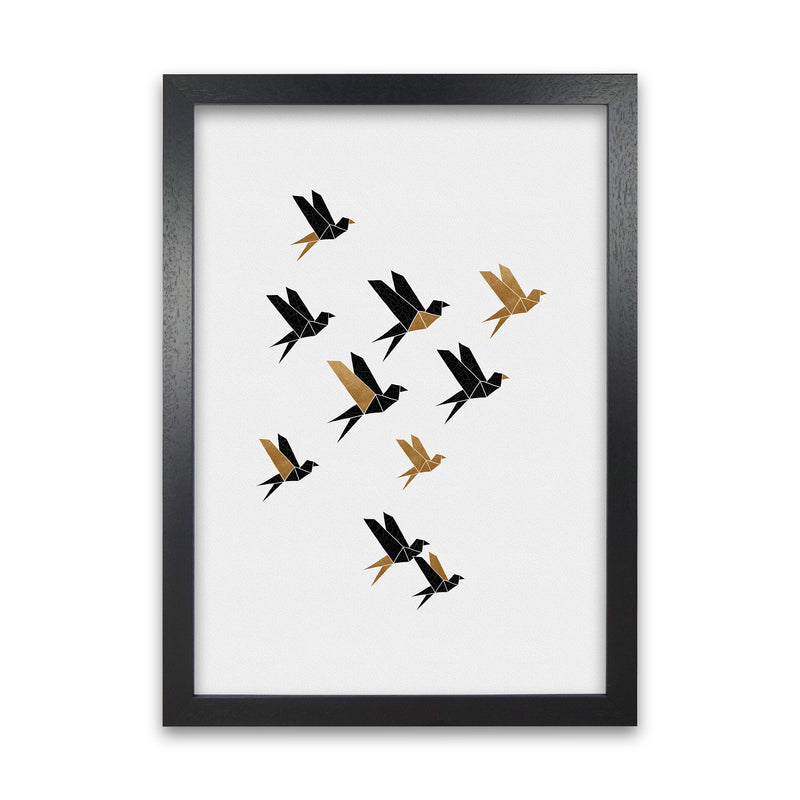 Origami Birds Collage II Art Print by Orara Studio A1 Black Frame