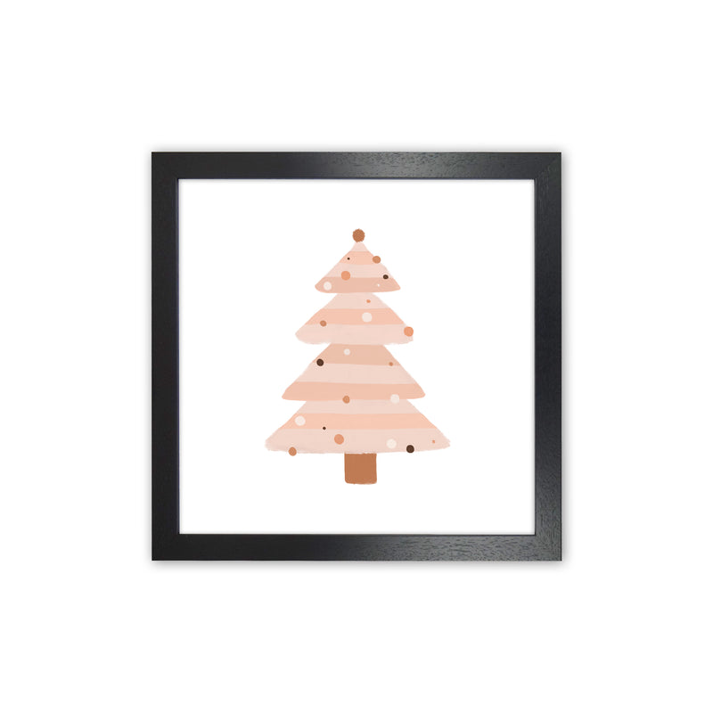Blush Christmas Tree Christmas Art Print by Orara Studio Black Grain