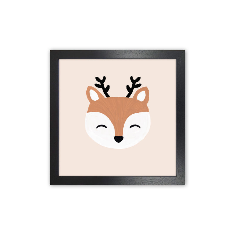 Blush Deer Christmas Art Print by Orara Studio Black Grain