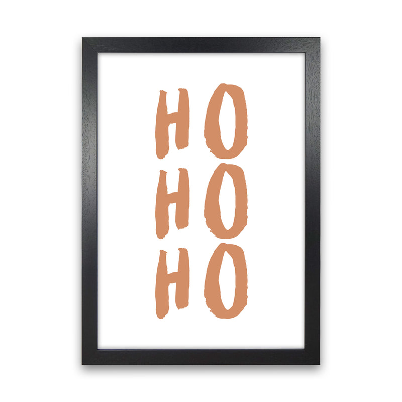 Ho Ho Ho Christmas Art Print by Orara Studio Black Grain