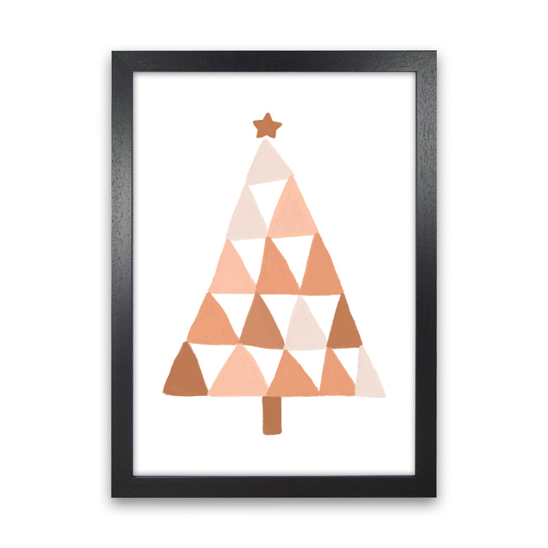 Pastel Christmas Tree Christmas Art Print by Orara Studio Black Grain