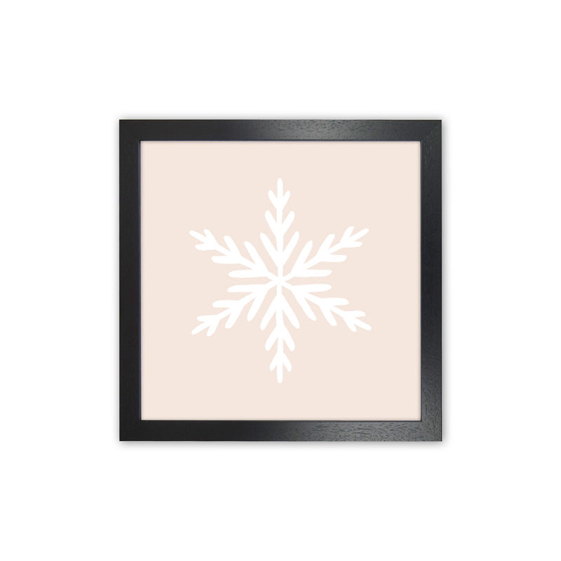 Snowflake Christmas Art Print by Orara Studio Black Grain