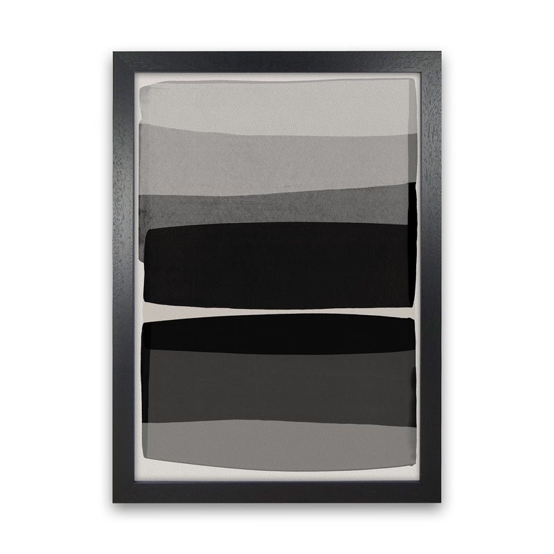 Modern Black and White Abstract Art Print by Orara Studio Black Grain