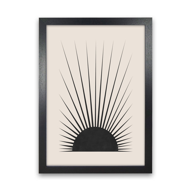 Minimal Sun Art Print by Orara Studio Black Grain