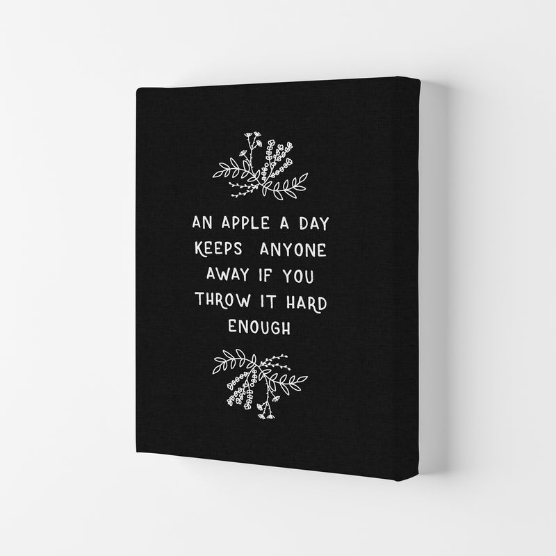 An Apple A Day Funny Quote Print By Orara Studio Canvas