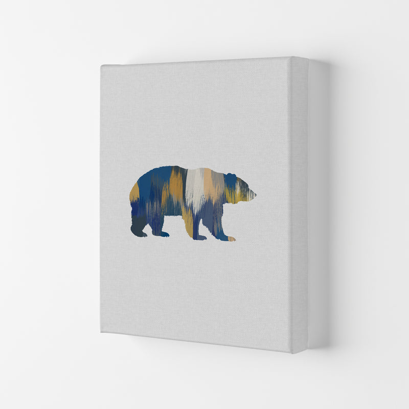 Bear Blue & Yellow Animal Art Print By Orara Studio Animal Art Print Canvas