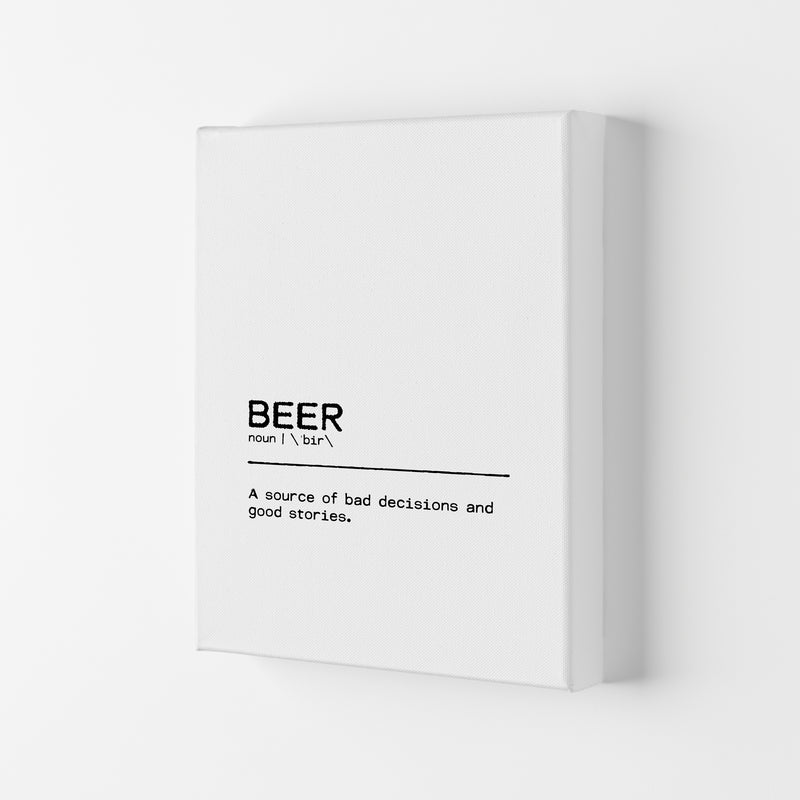 Beer Stories Definition Quote Print By Orara Studio Canvas