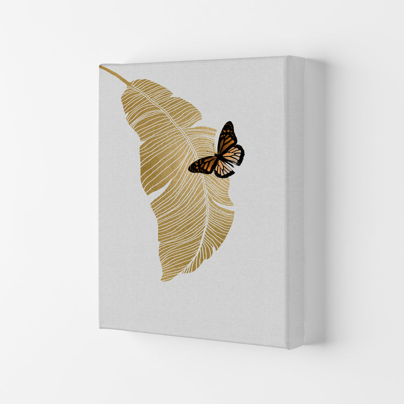 Butterfly & Palm Leaf Print By Orara Studio Canvas