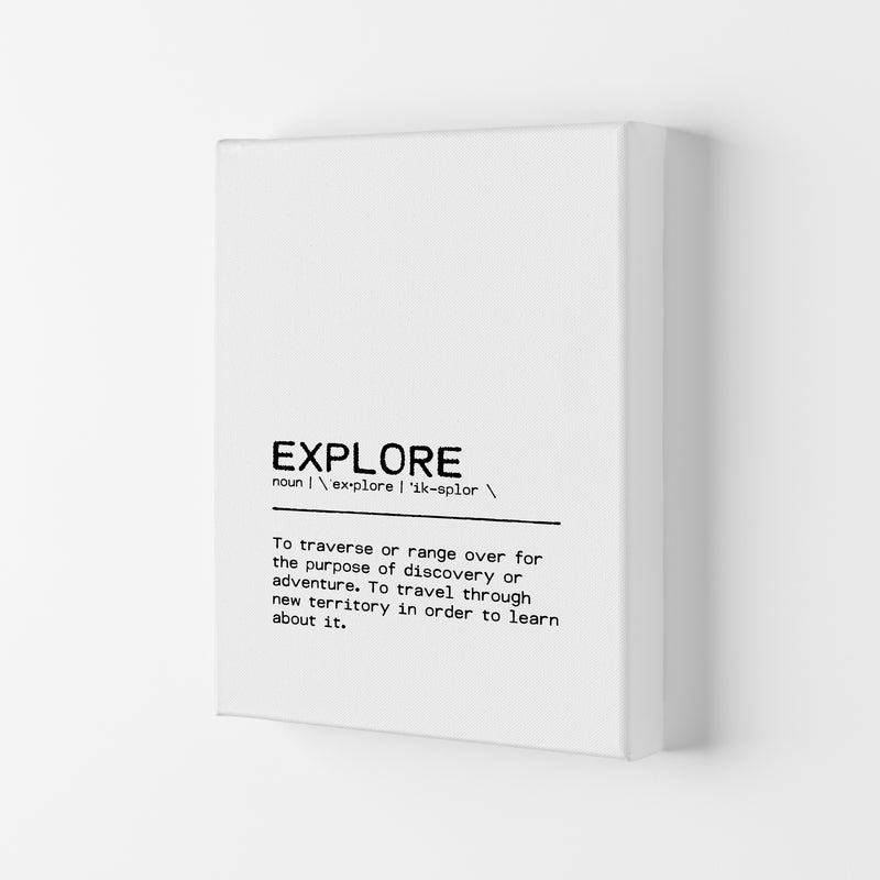 Explore Adventure Definition Quote Print By Orara Studio Canvas