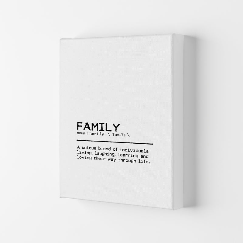 Family Unique Definition Quote Print By Orara Studio Canvas