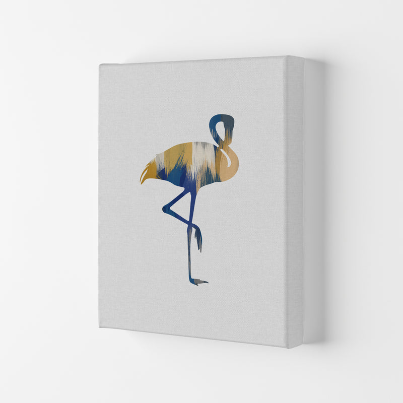 Flamingo Blue & Yellow Print By Orara Studio Animal Art Print Canvas
