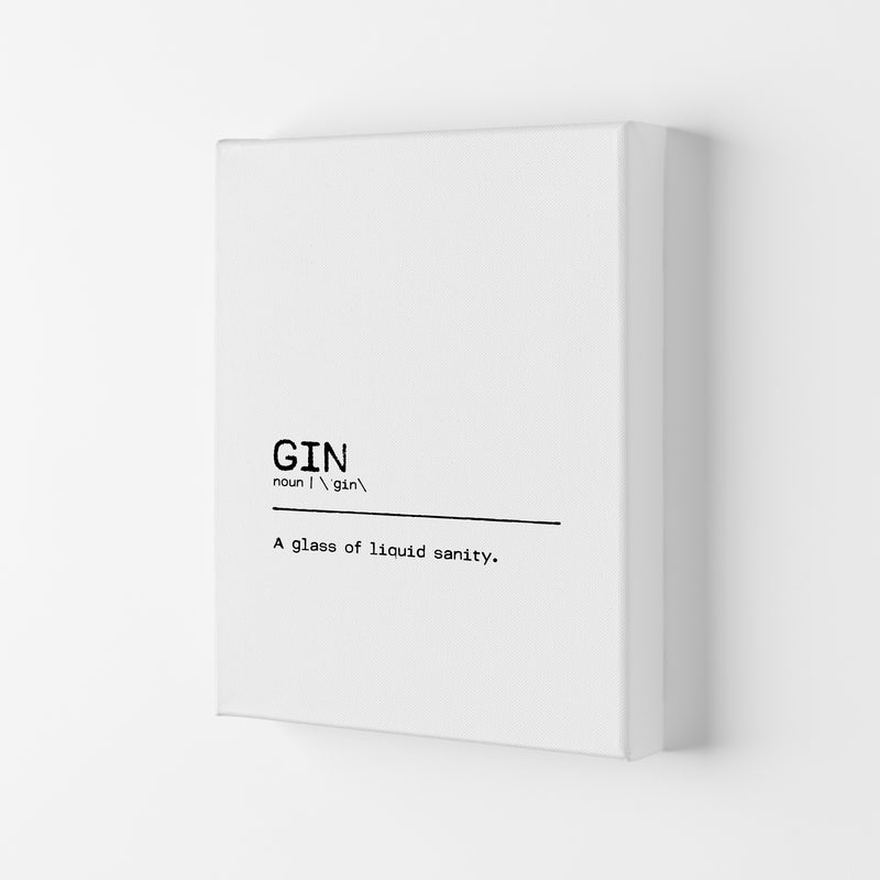 Gin Sanity Definition Quote Print By Orara Studio Canvas