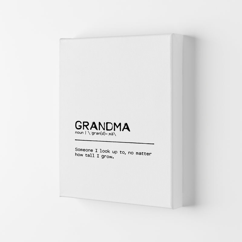 Grandma Tall Definition Quote Print By Orara Studio Canvas