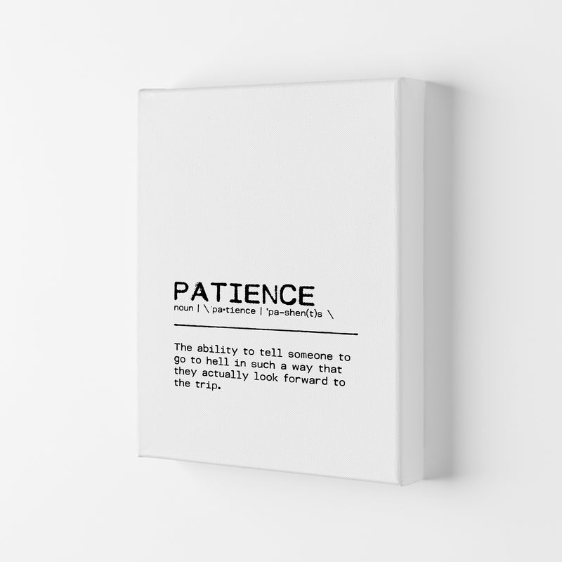Patience Hell Definition Quote Print By Orara Studio Canvas