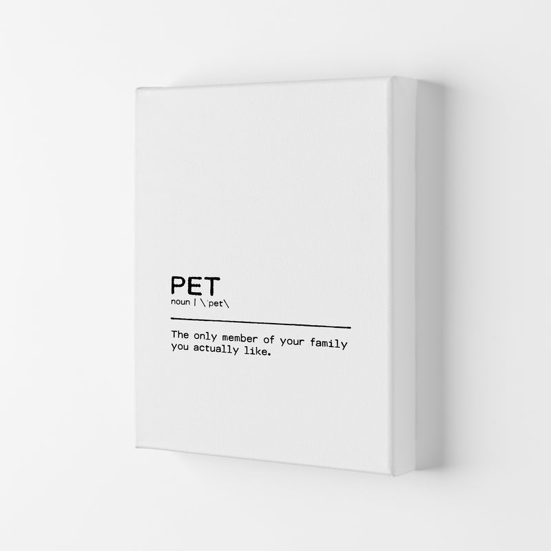 Pet Family Definition Quote Print By Orara Studio Canvas