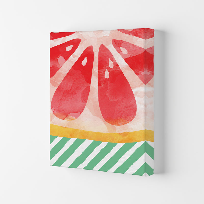 Red Grapefruit Abstract Print By Orara Studio, Framed Kitchen Wall Art Canvas