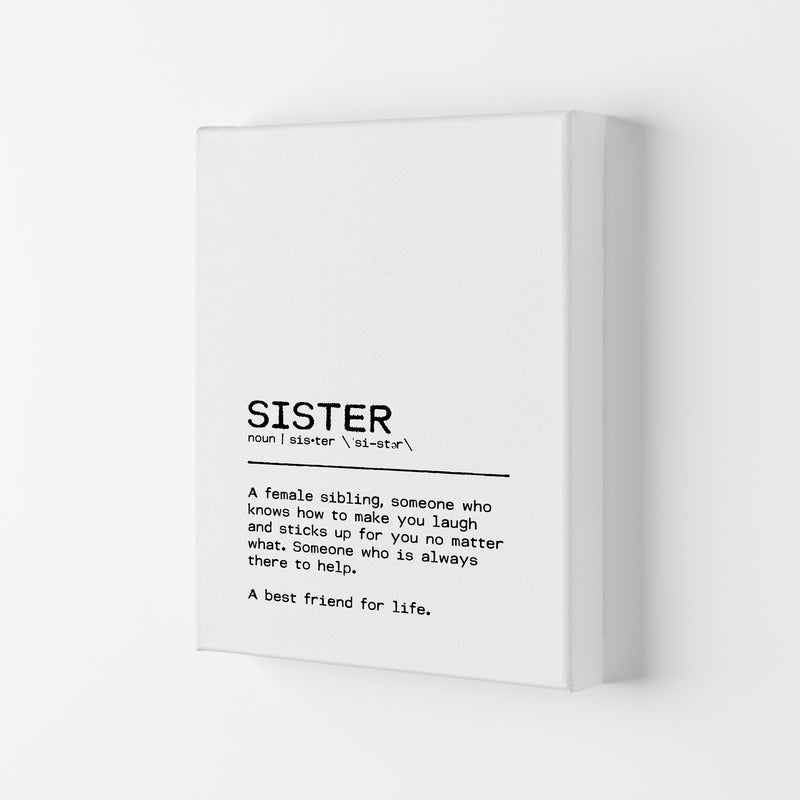 Sister Best Friend Definition Quote Print By Orara Studio Canvas