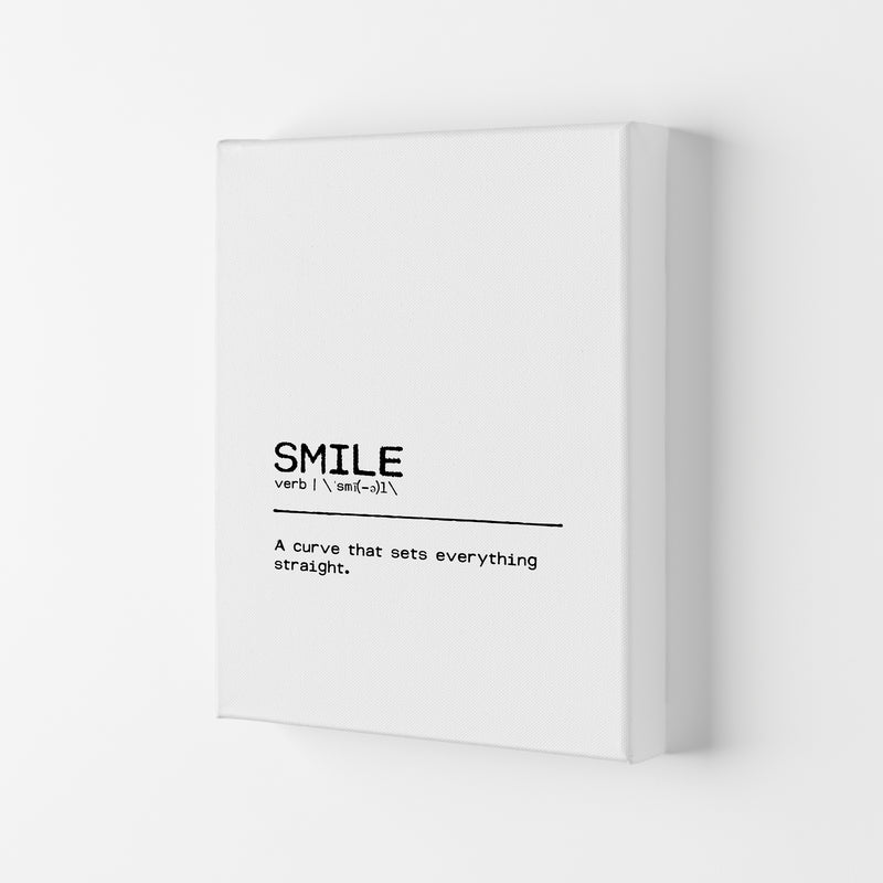 Smile Curve Definition Quote Print By Orara Studio Canvas