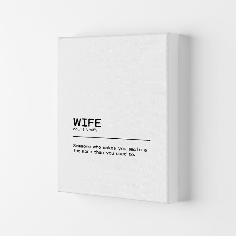 Wife Smile Definition Quote Print By Orara Studio Canvas