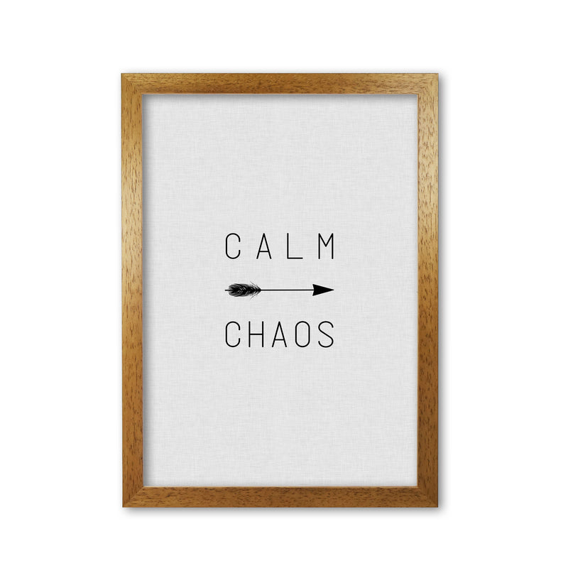 Calm Chaos Arrow Quote Print By Orara Studio Oak Grain