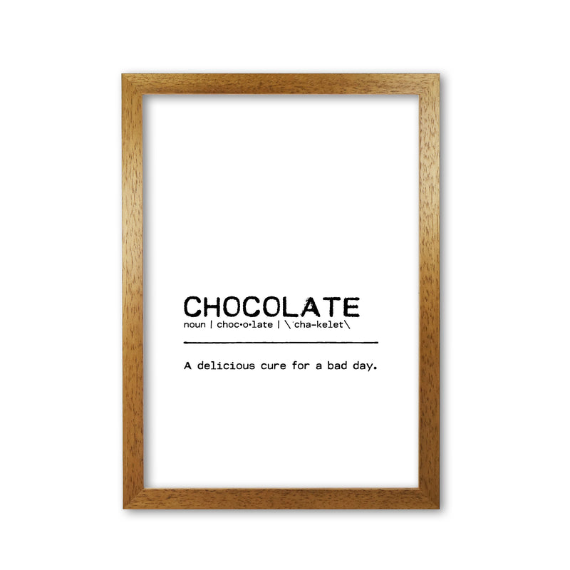 Chocolate Cure Definition Quote Print By Orara Studio Oak Grain