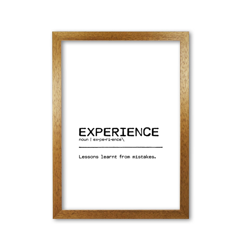 Experience Lessons Definition Quote Print By Orara Studio Oak Grain